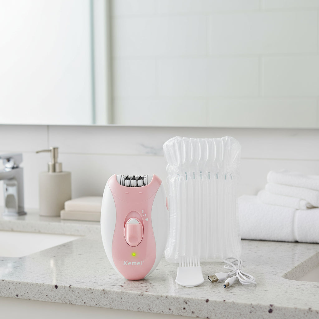 Kemei 2-in-1 Rechargeable Women’s Epilator & Trimmer – Smooth Skin Anywhere