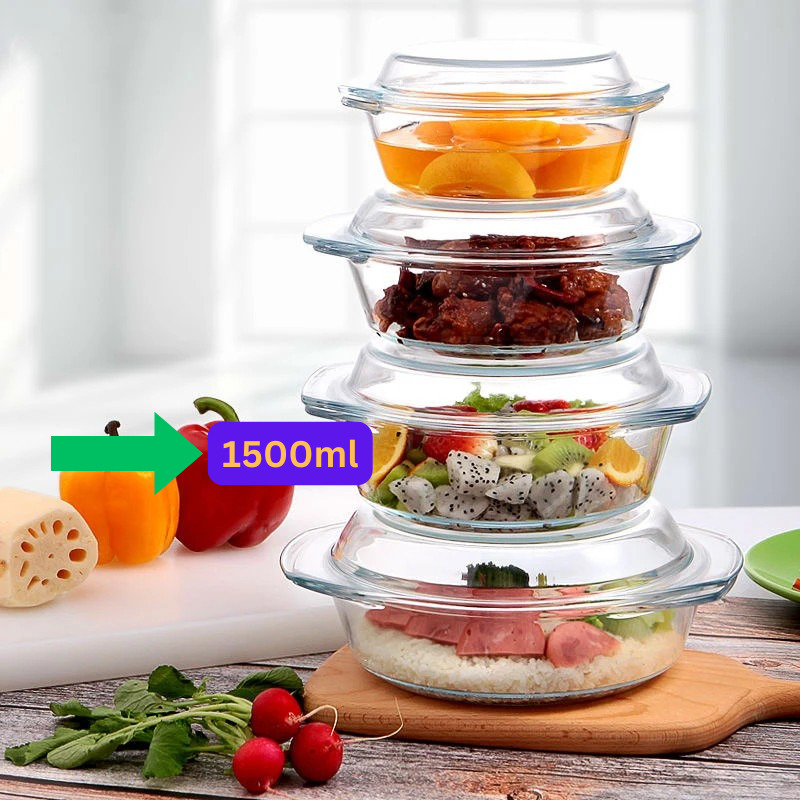 Dual-Use Tempered Glass Bowl – Cook Hot, Serve Cold, Always Perfect