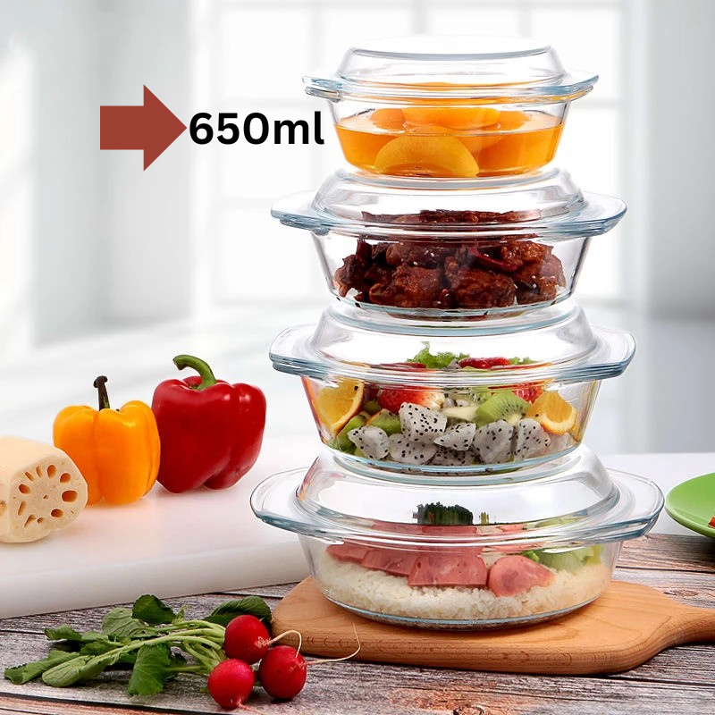 Dual-Use Tempered Glass Bowl – Cook Hot, Serve Cold, Always Perfect