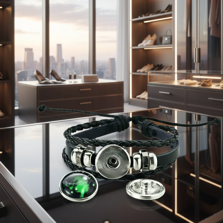 Zodiac Leather Wrap Bracelet