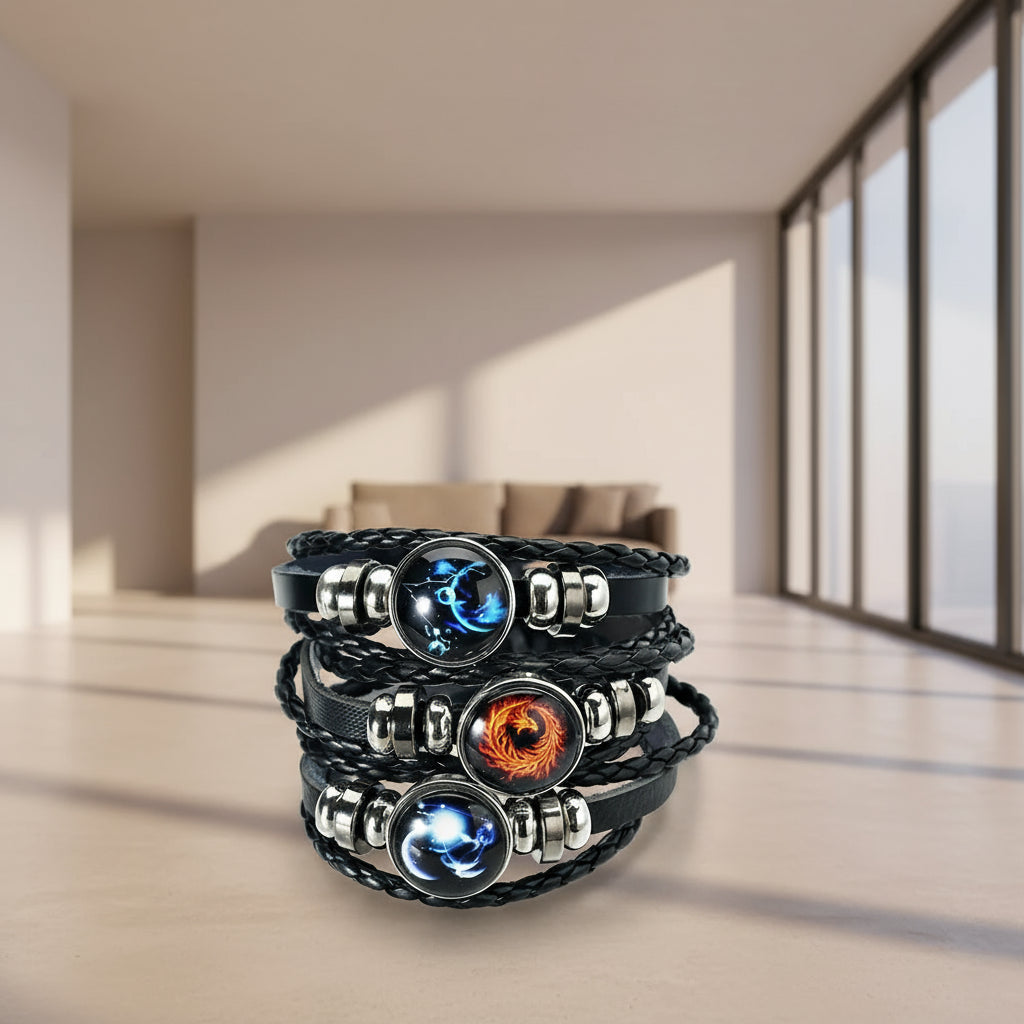 Zodiac Leather Wrap Bracelet