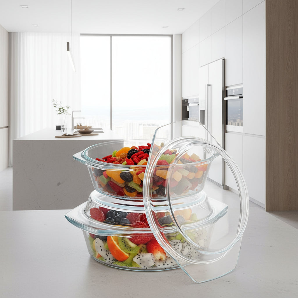 Dual-Use Tempered Glass Bowl – Cook Hot, Serve Cold, Always Perfect