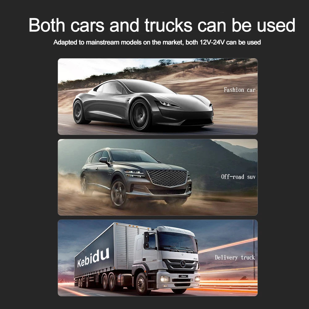 UltraFast Car Charger – 4-Port USB/USB-C with LED Display