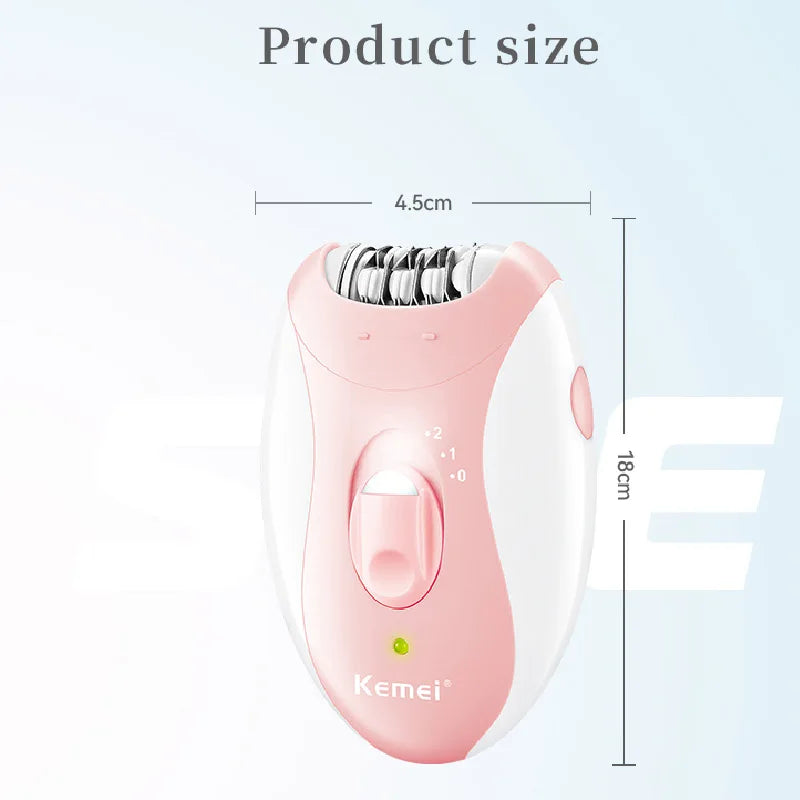 Kemei 2-in-1 Rechargeable Women’s Epilator & Trimmer – Smooth Skin Anywhere