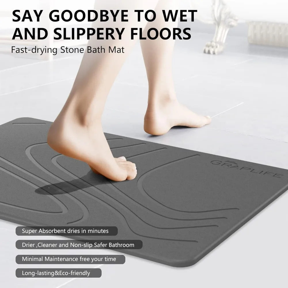 Diatomaceous Stone Bath Mat – Fast Dry