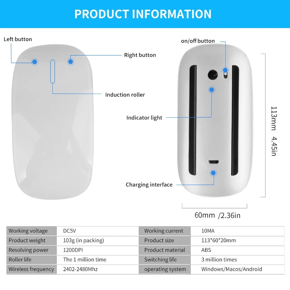 Silent Rechargeable Wireless Mouse