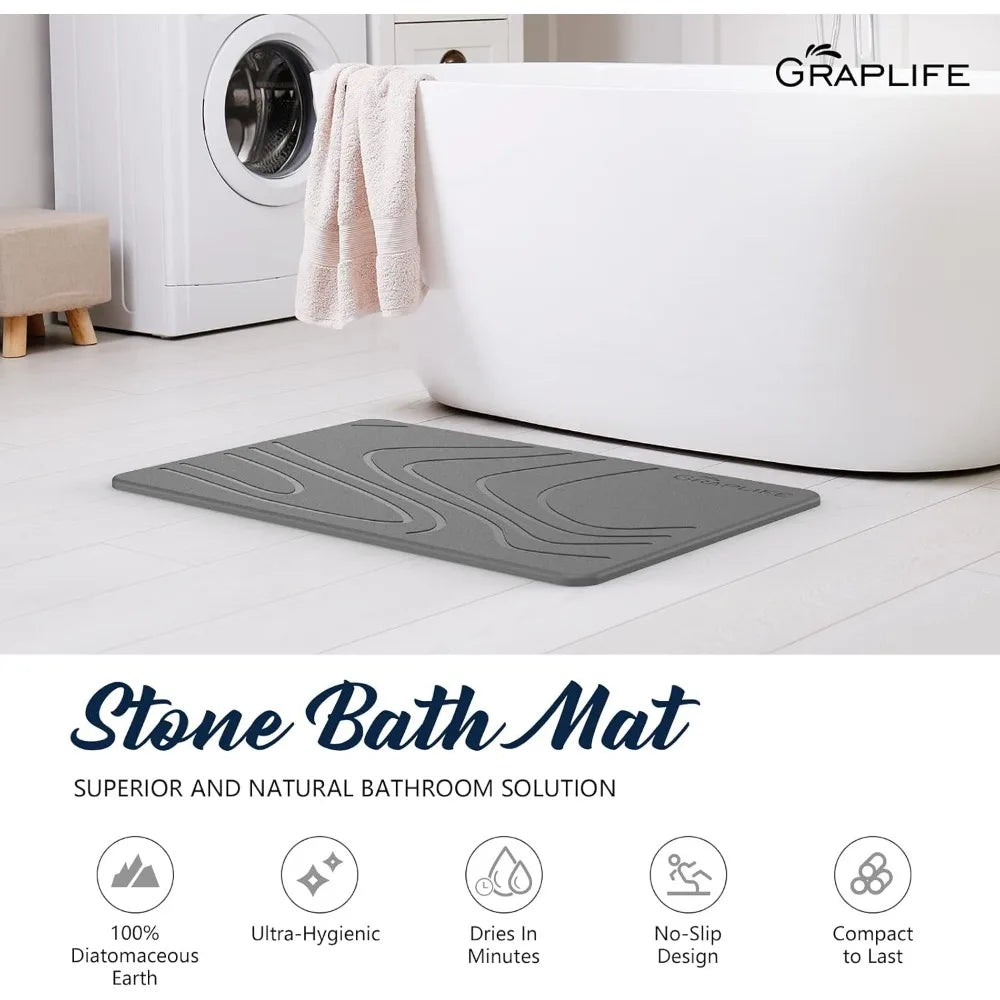 Diatomaceous Stone Bath Mat – Fast Dry
